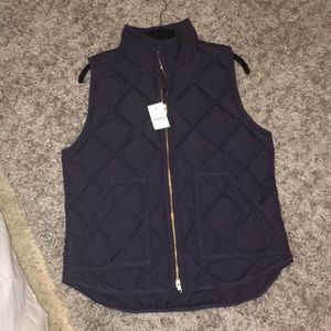 J. Crew Quilted Puffer Vest in Navy